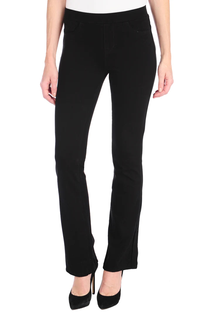 High Rise 5 Pocket Pull On Pant - Black Women's Clothing Sale