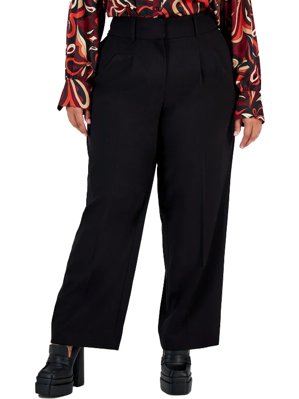 Plus Womens Mid Rise Office Dress Pants Women's Clothes For Work