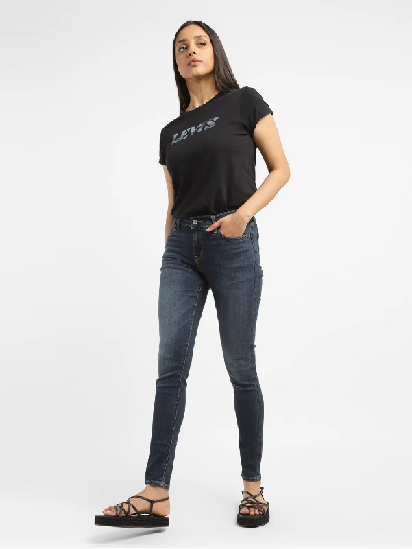 Women's Mid Rise 710 Super Skinny Jeans Fashionable Women's Outfit