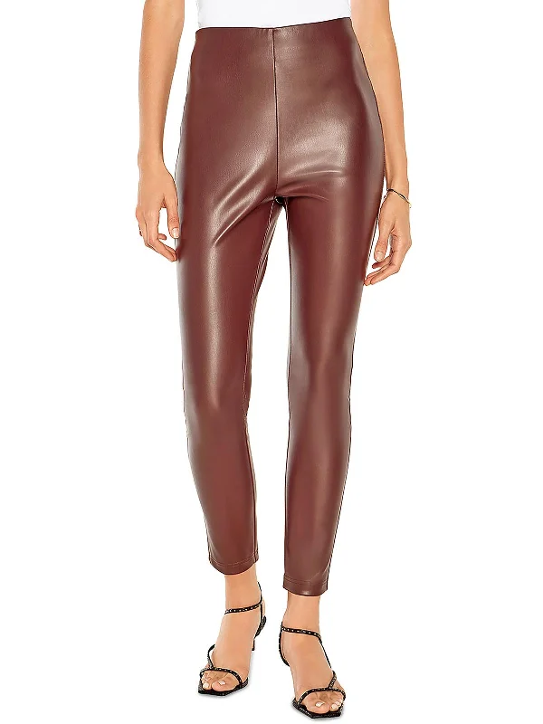 Bianca Womens Faux Leather High Rise Leggings Women's Holiday Attire