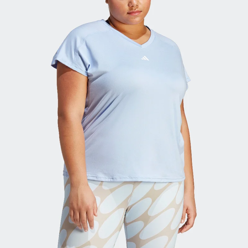 Women's adidas AEROREADY Train Essentials Minimal Branding V-Neck Tee (Plus Size) Online Clothing Stores