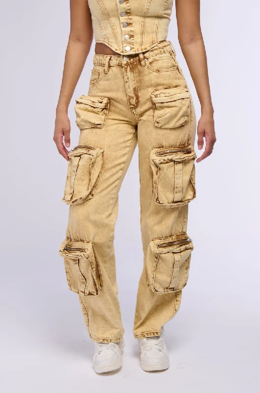 VALERIE MINERAL WASH CARGO PANT Big Sale Event