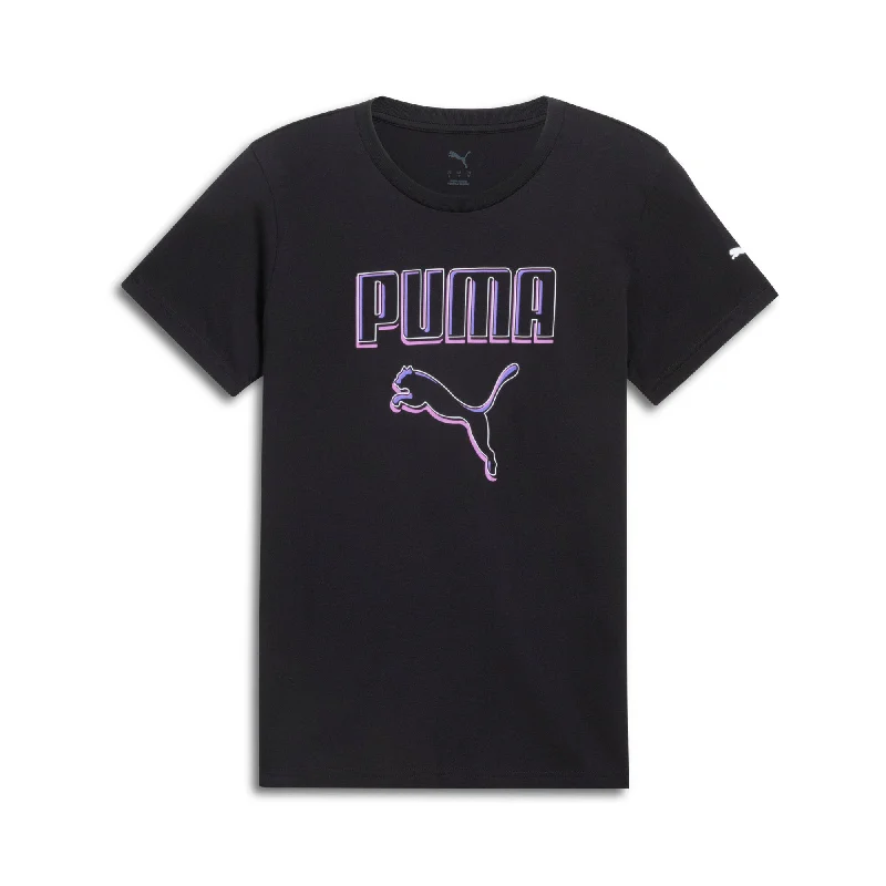 PUMA Women's Vivd Logo Tee Women's Travel Garments