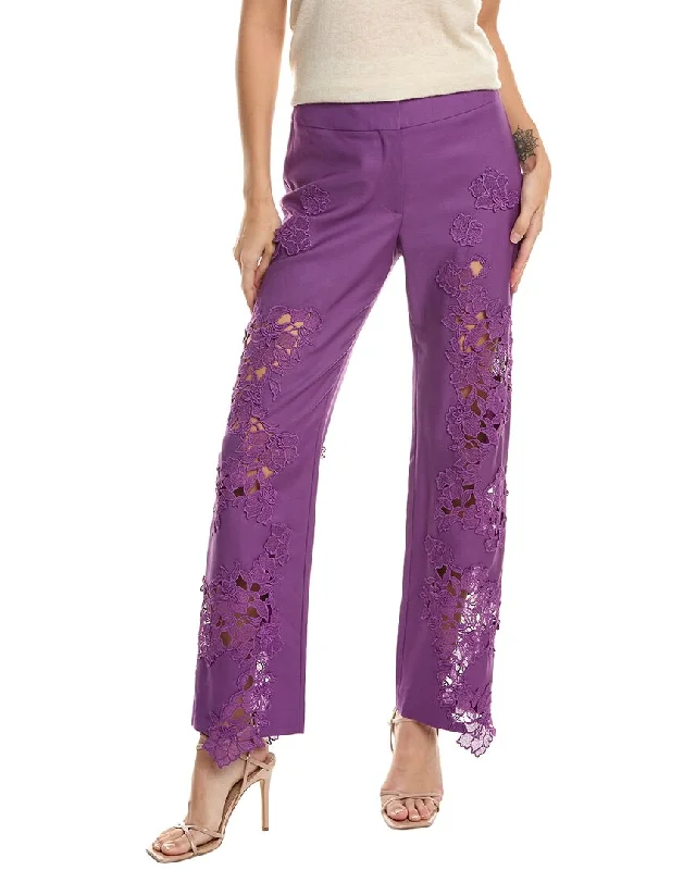 Oscar de la Renta Wool & Mohair-Blend Pant Sale For Women