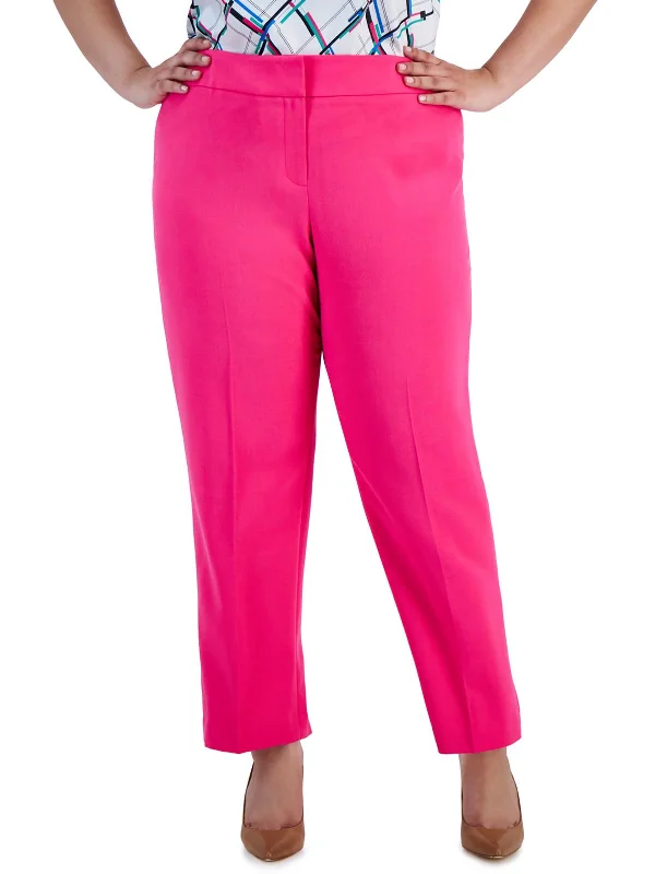 Plus Womens HighRise Stretch Ankle Pants Women's Garments