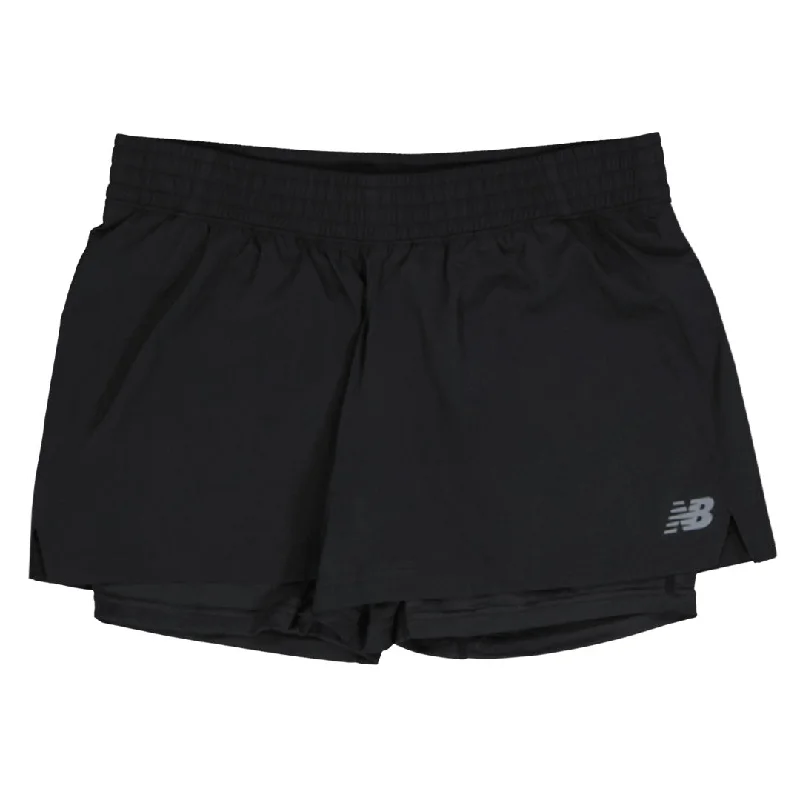 New Balance - Women's 2-In-1 Shorts (WS21459 BK) Fashion Women's Clothing