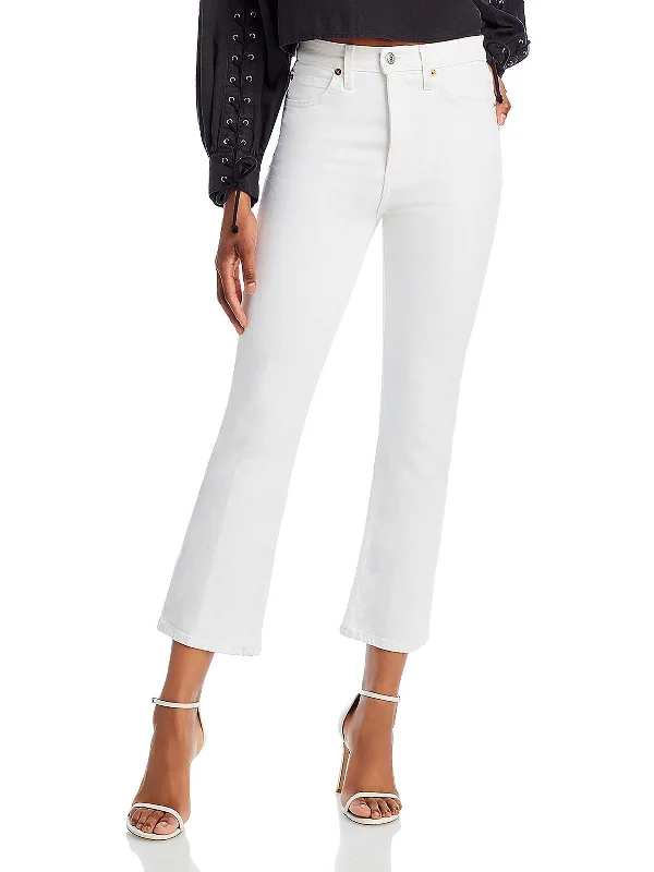 Womens High Rise Cropped Bootcut Jeans Clothing Online