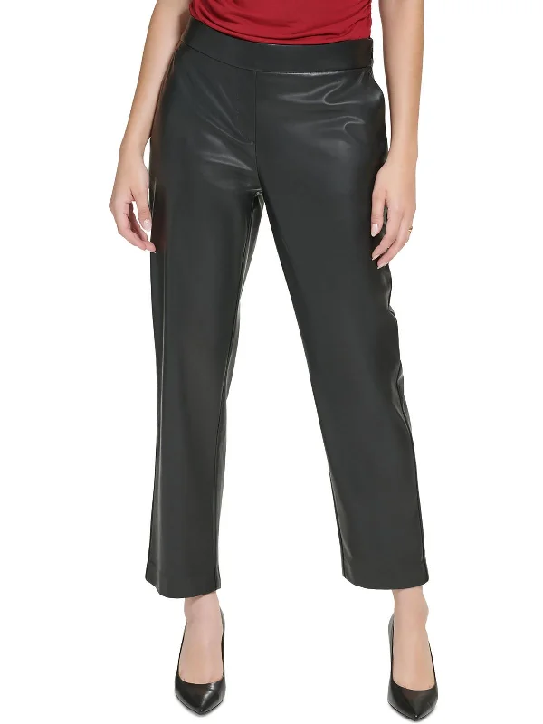 Womens Faux Leather High Rise Leggings Timeless Women's Apparel