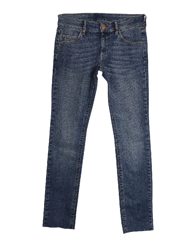 Isabel Marant Slim Fit Jeans in Blue Cotton Denim Women's Evening Wear for Special Occasions