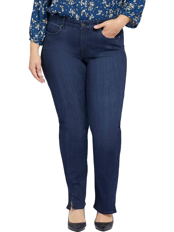 Plus Marilyn Womens Lift Tuck Technology Stretch Straight Leg Jeans Extreme Clearance Deals