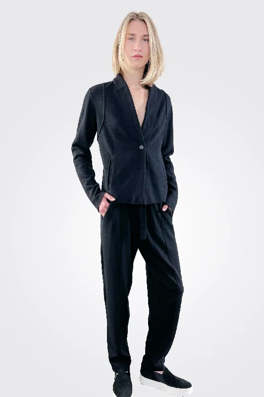 Wool Trousers - Black Online Boutiques