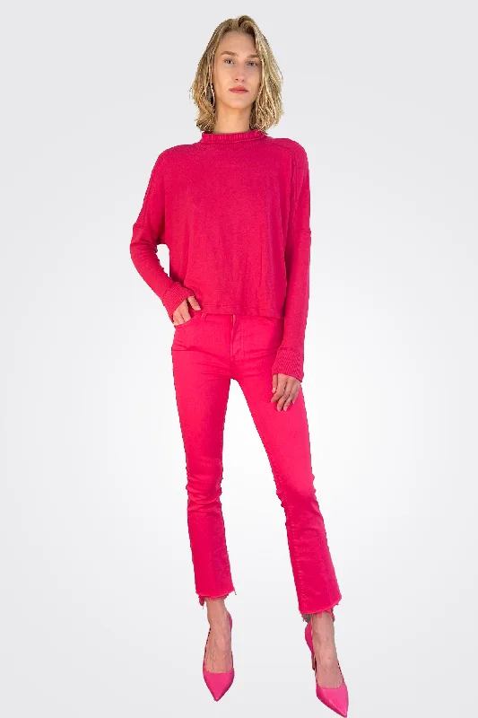 The Insider Crop Step Fray - Raspberry Sorbet Women's Party Clothes