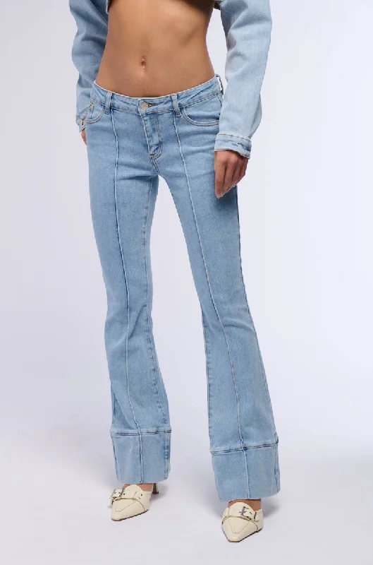 HOTEL CALIFORNIA LIGHT WASH FLARE JEANS Women's Comfortable Apparel