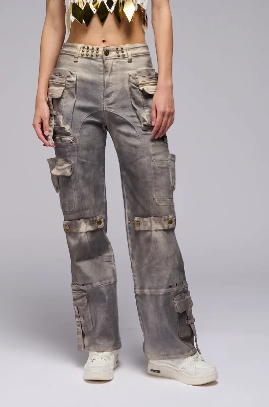 YOUNG AND ALIVE WIDE LEG DENIM PANT New Arrival Discounts