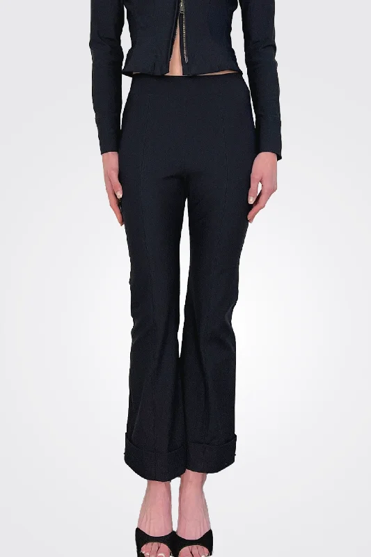 Verdell Tech Stretch Cuffed Pant - Black Women's Trendy Outfit