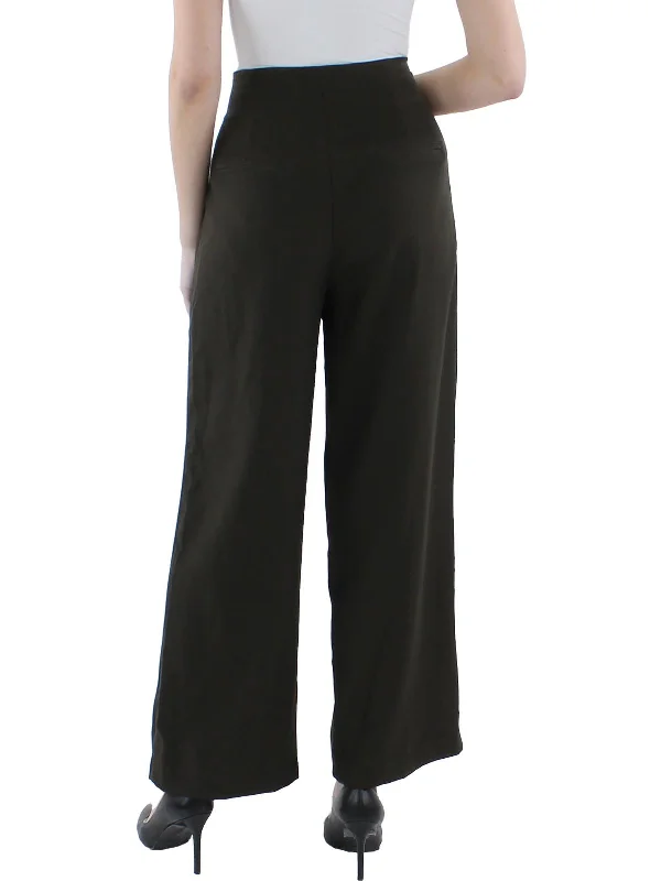 Marielle Womens Pleated Wide Leg High-Waist Pants Casual and Comfortable Outfits