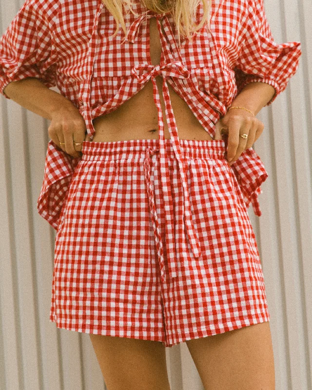 Matilda Shorts | Red Gingham Online Shopping Boutiques