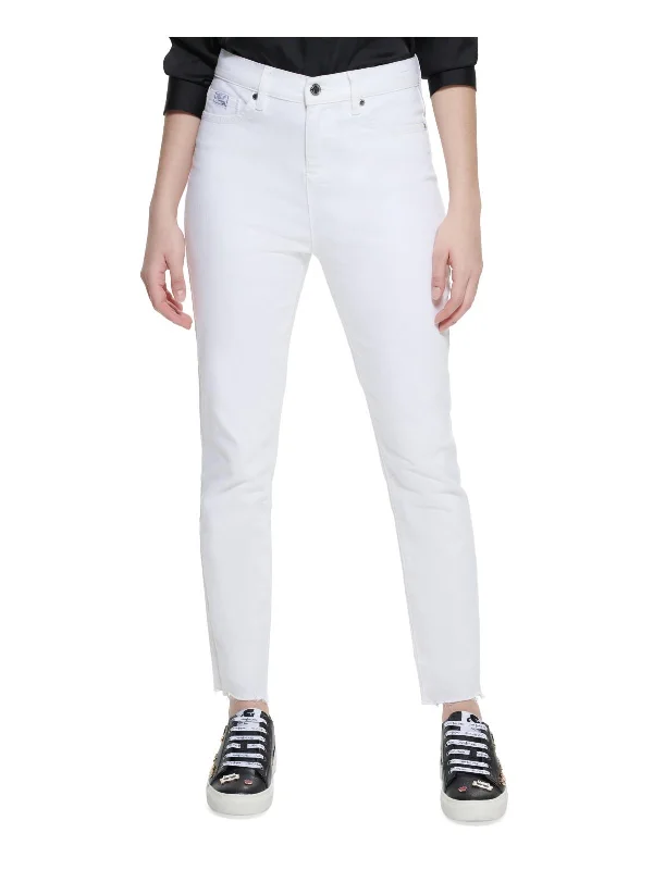 Womens Raw Hem Denim Skinny Jeans Trendy Online Boutiques