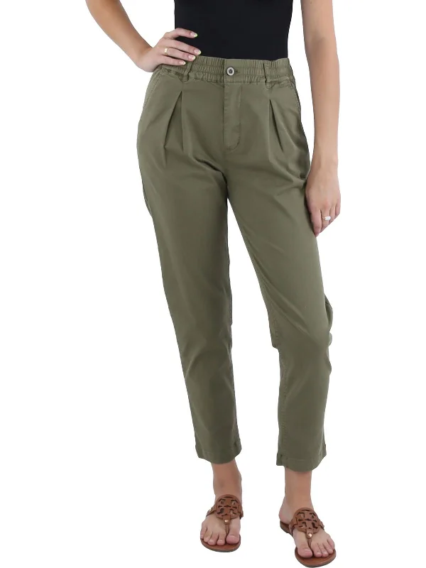 Penny Womens Twill High Rise Chino Pants Women's Relaxed Outfit