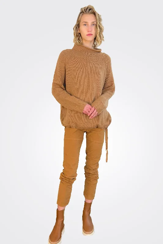 Velvet Stretch Leggings - Camel Stylish Everyday Clothing