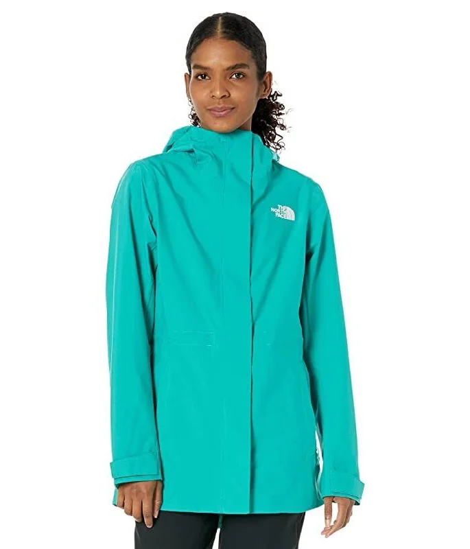 The North Face NF0A5J5U Women's Porcelain Green City Breeze Rain Jacket ONF1285 Clothing Sales