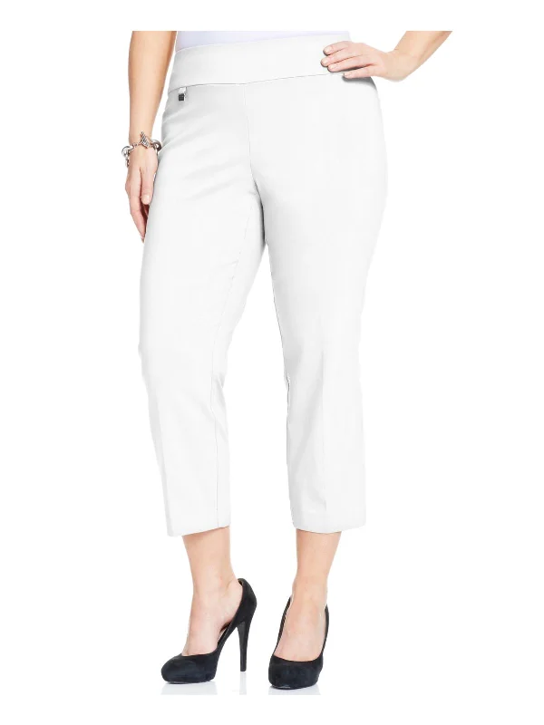 Plus Womens Twill Stretch Capri Pants Flash Sale Online