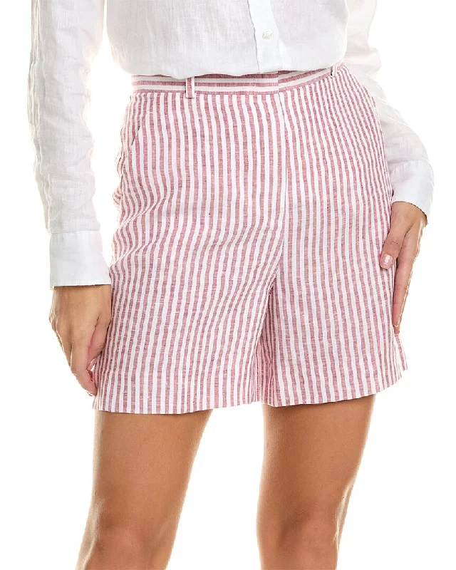 Loro Piana Miami Striped Linen Short Sale On Clothing