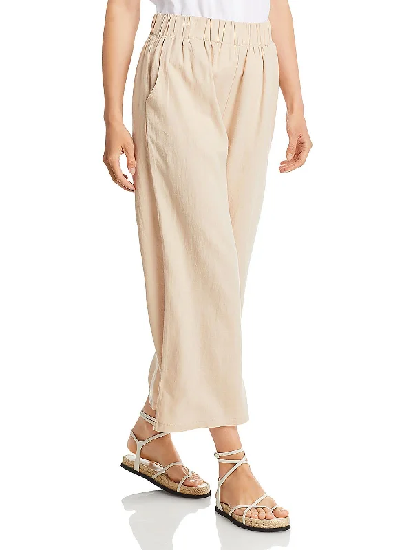 Womens High Rise Knit Wide Leg Pants Women's Work Outfit