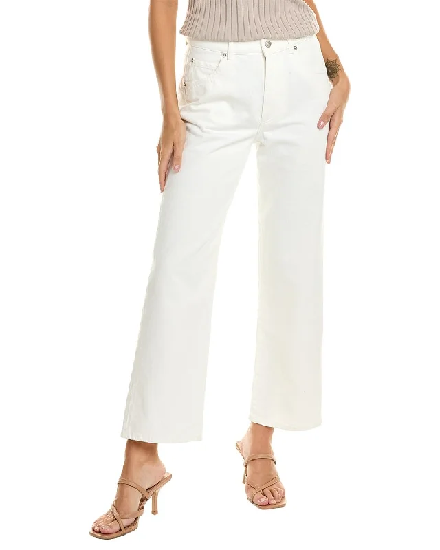 Loro Piana Cropped High-Rise White Straight Leg Jean Clothes Sales