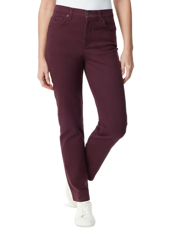 Womens Classic Rise Tapered Leg Straight Leg Pants Sustainable Women's Apparel